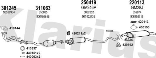 Klarius 390925E - Exhaust System car-mod.net