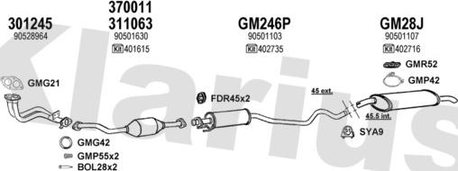 Klarius 390925U - Exhaust System car-mod.net