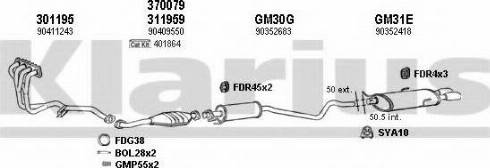 Klarius 390413U - Exhaust System car-mod.net