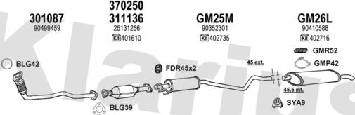 Klarius 390535U - Exhaust System car-mod.net