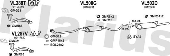 Klarius 390086U - Exhaust System car-mod.net