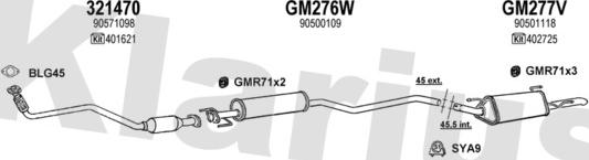 Klarius 390842U - Exhaust System car-mod.net