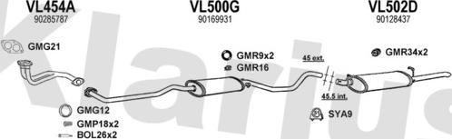 Klarius 390307U - Exhaust System car-mod.net