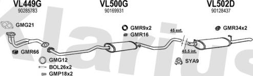 Klarius 390291U - Exhaust System car-mod.net