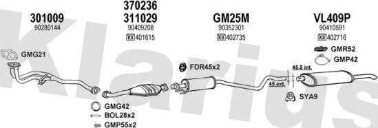 Klarius 390738U - Exhaust System car-mod.net