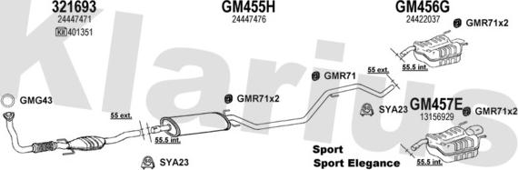 Klarius 391282U - Exhaust System car-mod.net