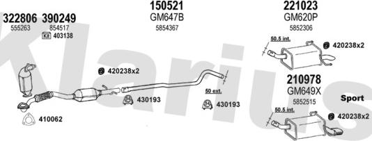 Klarius 391732E - Exhaust System car-mod.net