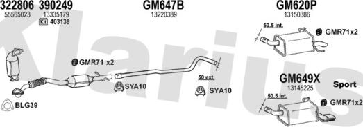 Klarius 391732U - Exhaust System car-mod.net