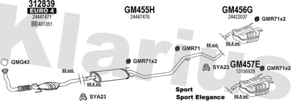 Klarius 392139U - Exhaust System car-mod.net
