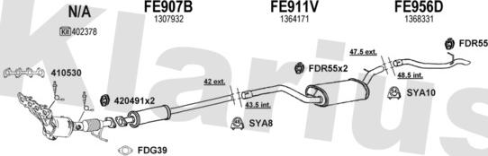 Klarius 361937U - Exhaust System car-mod.net