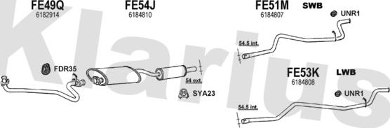 Klarius 361086U - Exhaust System car-mod.net