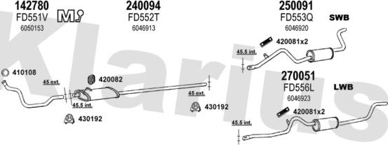 Klarius 361170E - Exhaust System car-mod.net