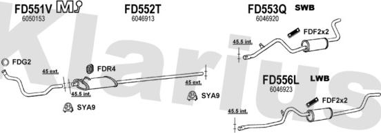 Klarius 361170U - Exhaust System car-mod.net