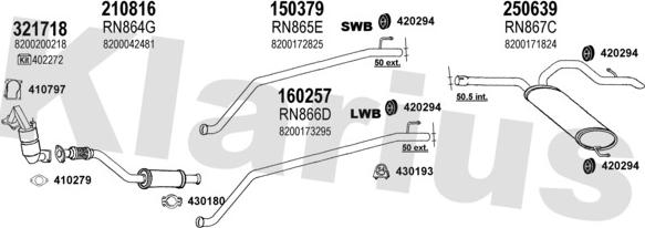 Klarius 720872E - Exhaust System car-mod.net