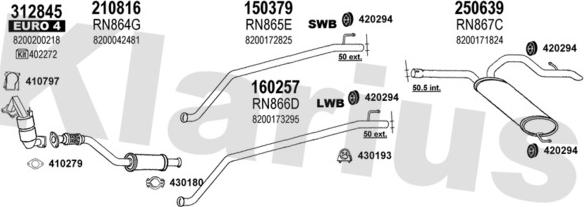 Klarius 721331E - Exhaust System car-mod.net