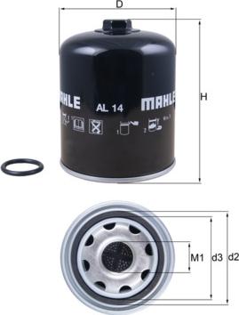 KNECHT AL 14 - Air Dryer Cartridge, compressed-air system car-mod.net