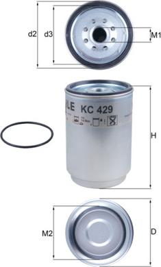 KNECHT KC 429D - Fuel filter car-mod.net