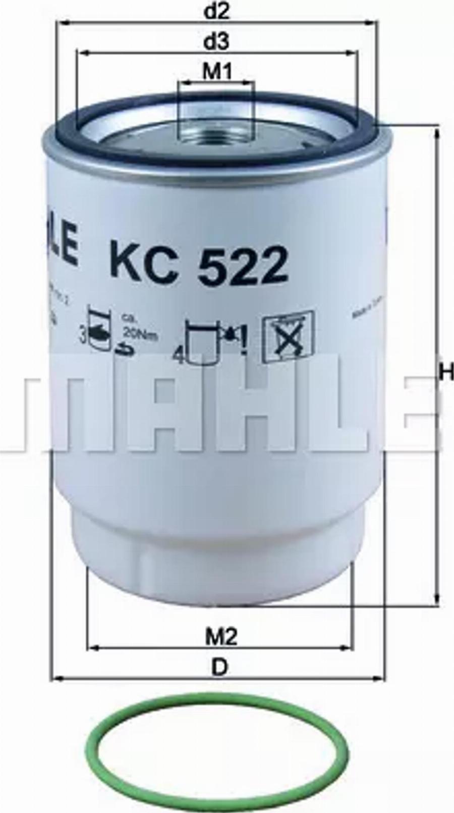 KNECHT KC 522D - Fuel filter car-mod.net
