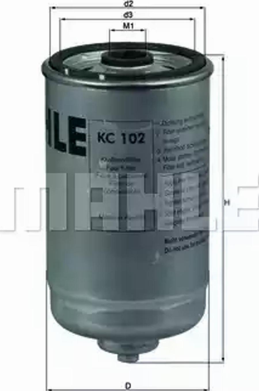 KNECHT KC 102 - Fuel filter car-mod.net