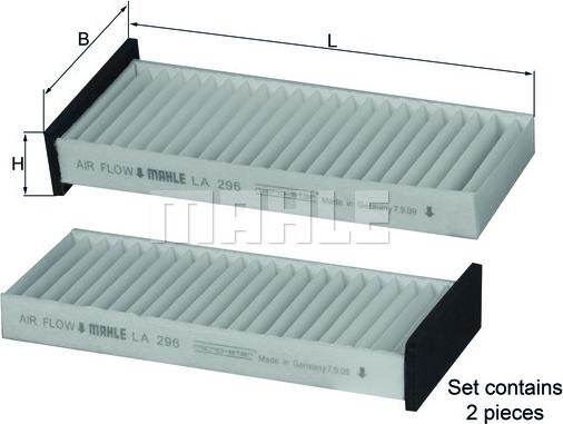 KNECHT LA 296/S - Filter, interior air car-mod.net