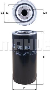 KNECHT OC 60 - Oil Filter car-mod.net