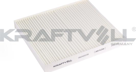 KRAFTVOLL GERMANY 06040038 - Filter, interior air car-mod.net