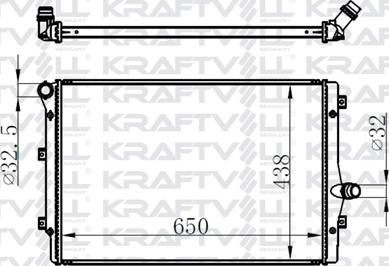KRAFTVOLL GERMANY 08040001 - Radiator, engine cooling car-mod.net
