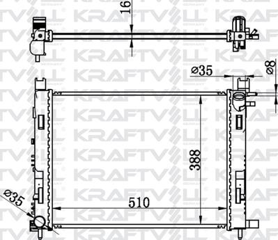 KRAFTVOLL GERMANY 08040028 - Radiator, engine cooling car-mod.net
