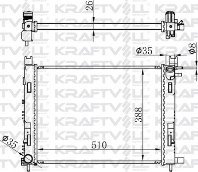KRAFTVOLL GERMANY 08040027 - Radiator, engine cooling car-mod.net