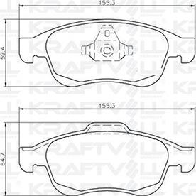 KRAFTVOLL GERMANY 07010053 - Brake Pad Set, disc brake car-mod.net