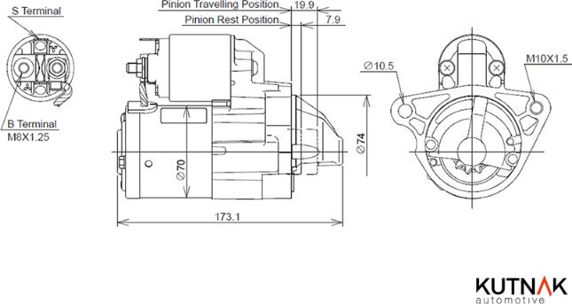 KUTNAK AUTOMOTIVE 720945/M - Rectifier, alternator car-mod.net