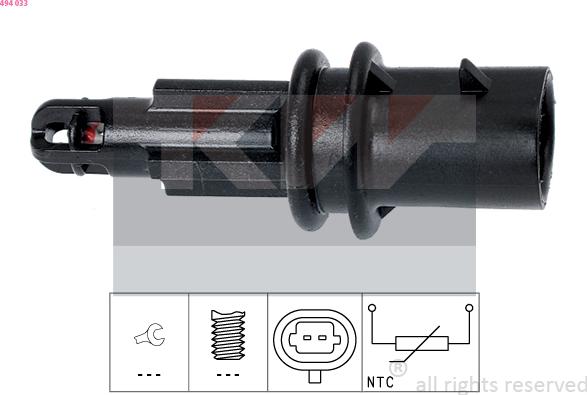 KW 494 033 - Sensor, intake air temperature car-mod.net