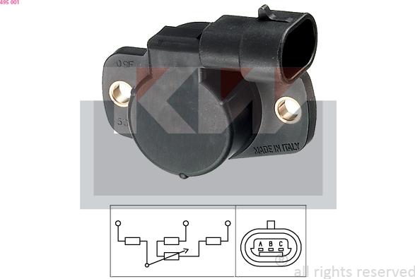 KW 495 001 - Throttle position sensor car-mod.net