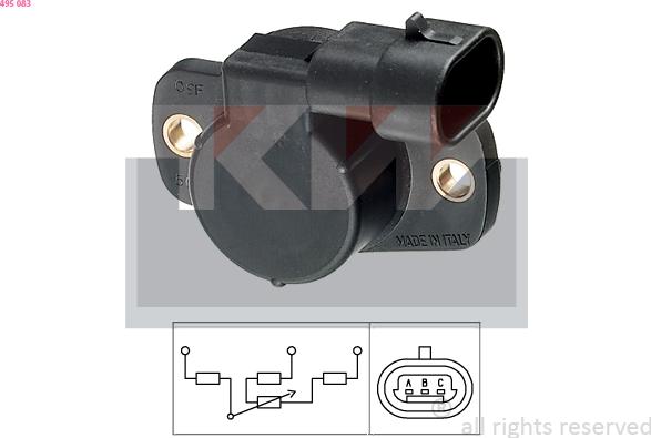 KW 495 083 - Throttle position sensor car-mod.net