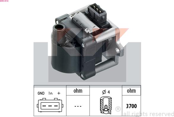 KW 490 414 - Ignition Coil car-mod.net