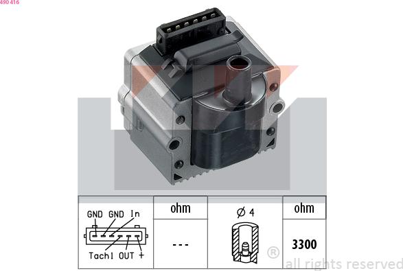 KW 490 416 - Ignition Coil car-mod.net