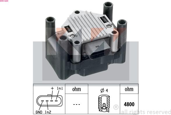 KW 490 420 - Ignition Coil car-mod.net
