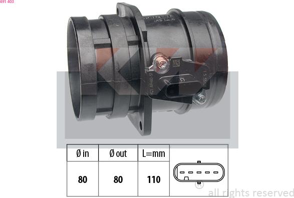 KW 491 403 - Air Mass Sensor car-mod.net