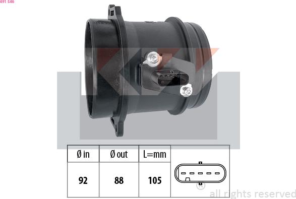 KW 491 546 - Air Mass Sensor car-mod.net