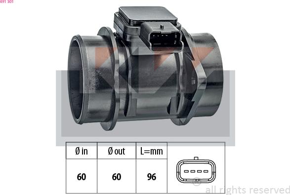 KW 491 301 - Air Mass Sensor car-mod.net