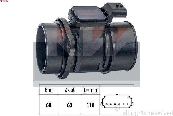 KW 491 388 - Air Mass Sensor car-mod.net