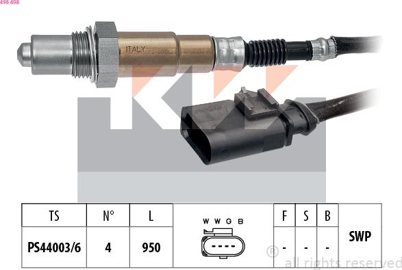 KW 498 498 - Oxygen, Lambda Sensor car-mod.net