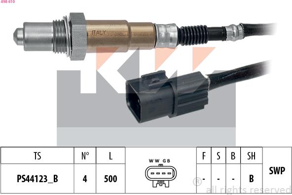 KW 498 610 - Oxygen, Lambda Sensor car-mod.net