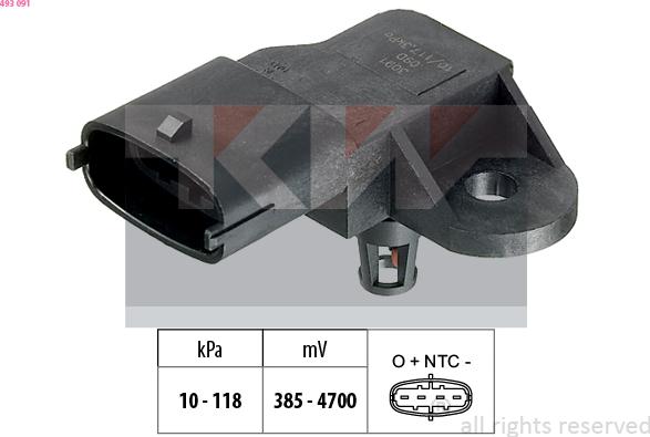 KW 493 091 - Air Pressure Sensor, height adaptation car-mod.net