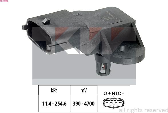 KW 493 092 - Air Pressure Sensor, height adaptation car-mod.net