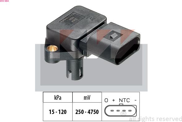 KW 493 084 - Air Pressure Sensor, height adaptation car-mod.net