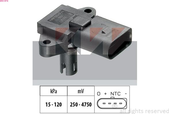 KW 493 074 - Air Pressure Sensor, height adaptation car-mod.net