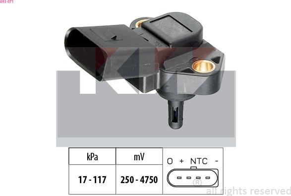 KW 493 071 - Air Pressure Sensor, height adaptation car-mod.net