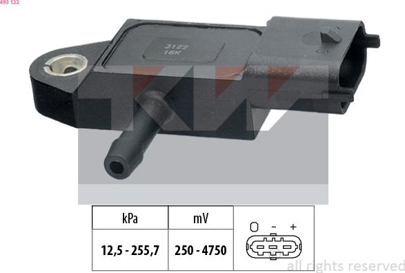 KW 493 122 - Air Pressure Sensor, height adaptation car-mod.net