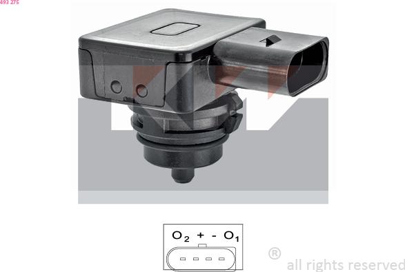 KW 493 275 - Pressure Sensor, brake booster car-mod.net